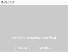 Tablet Screenshot of marquemedical.com